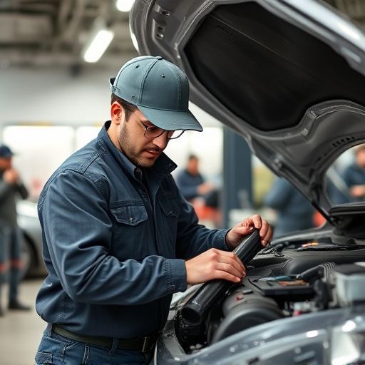 auto technician working