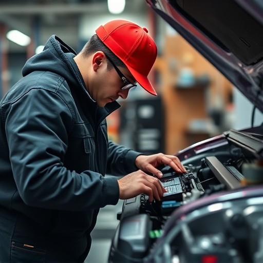 auto technician working
