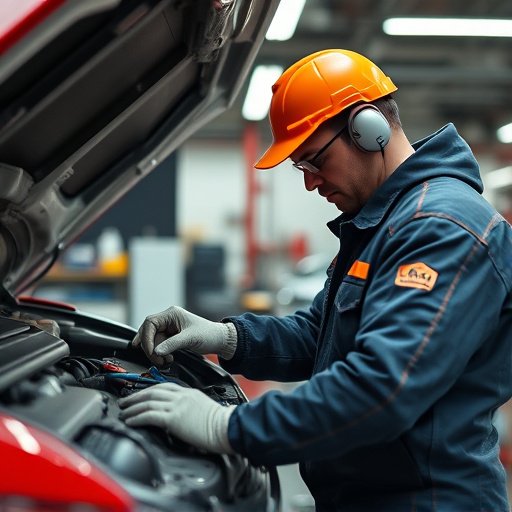 auto technician working