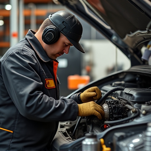 auto technician working