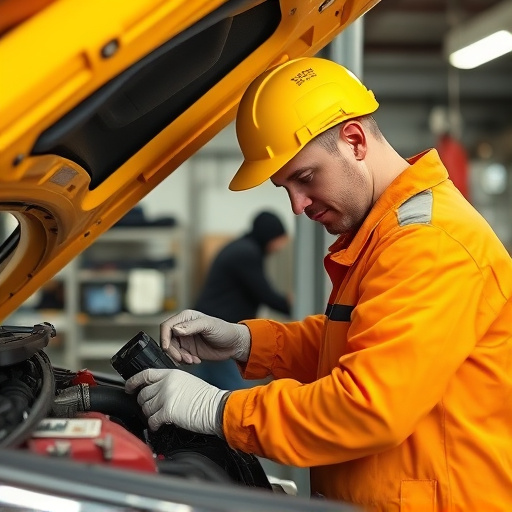 auto technician working