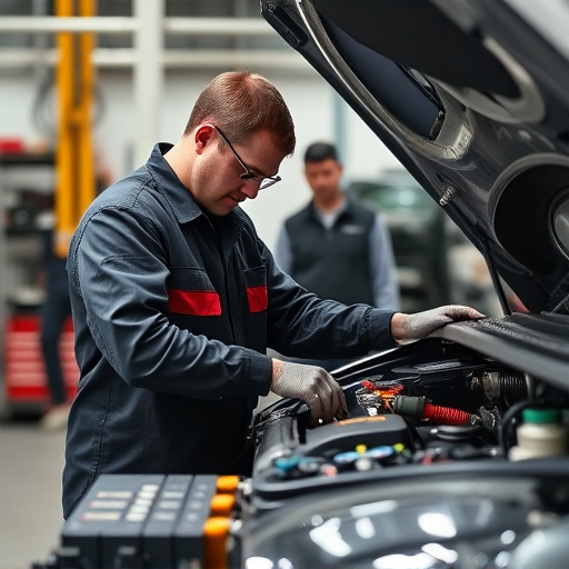 auto technician working