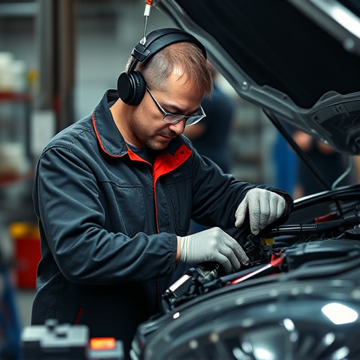 auto technician working