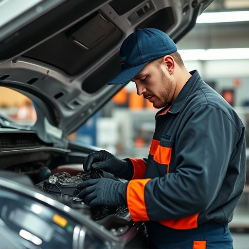 auto technician working