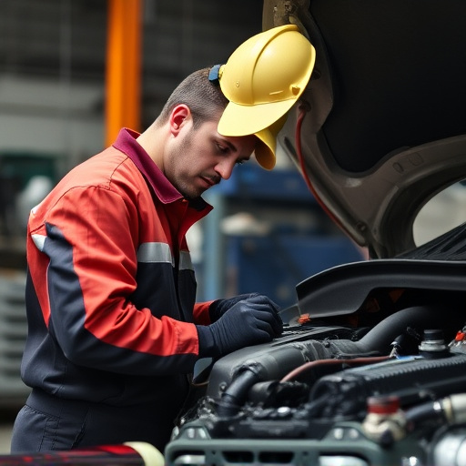 auto technician working