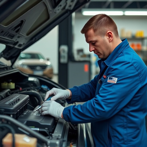 auto technician working