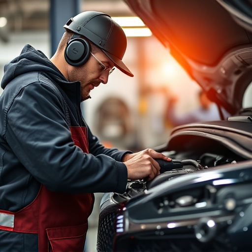auto technician working