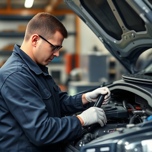 auto technician working