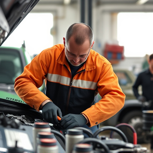 auto technician working