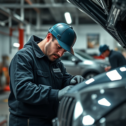 auto technician working