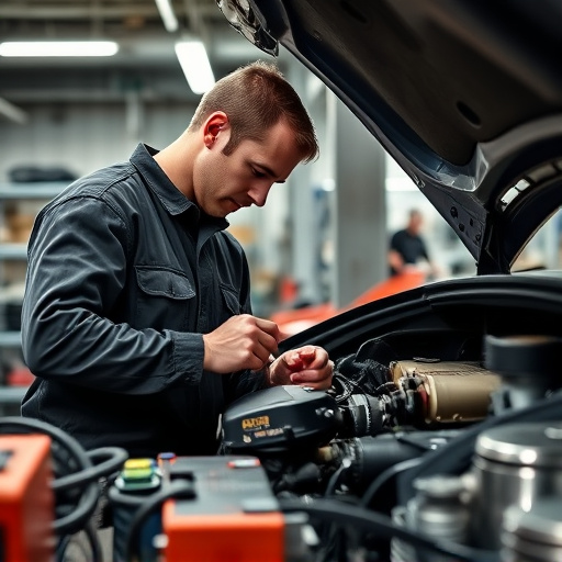 auto technician working