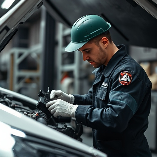 auto technician working