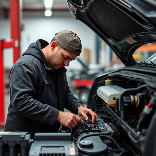 auto technician working