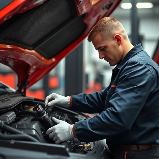 auto technician working
