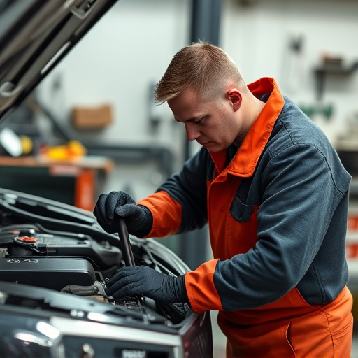 auto technician working