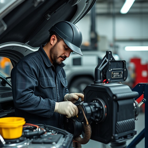 auto technician working