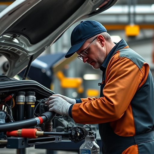 auto technician working