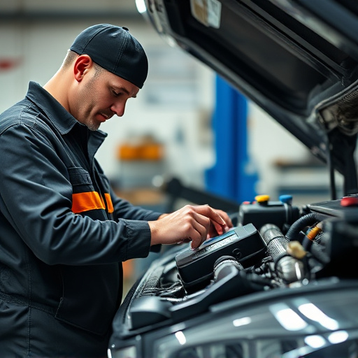 auto technician working