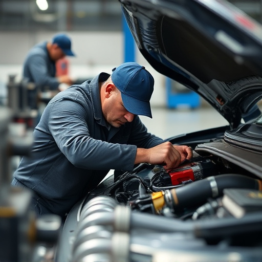 auto technician working