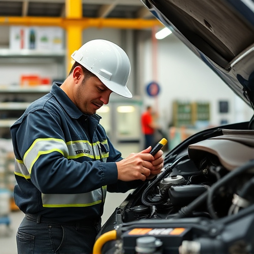 auto technician working