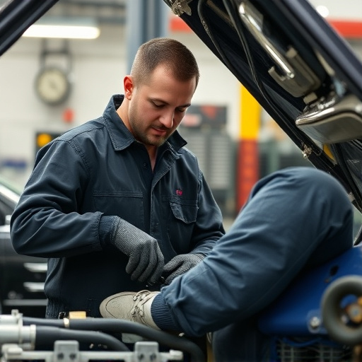 auto technician working