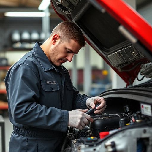 auto technician working