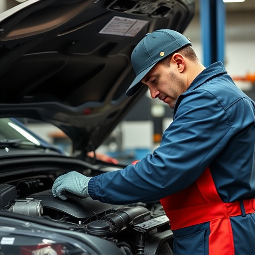 auto technician working
