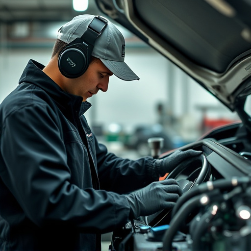 auto technician working