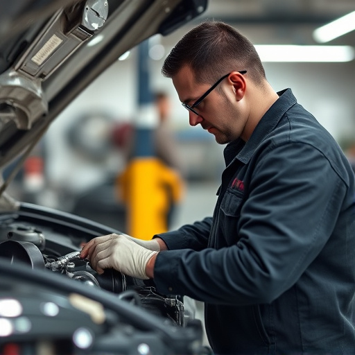 auto technician working