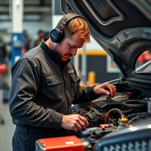 auto technician working