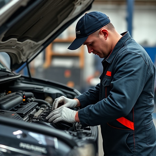 auto technician working