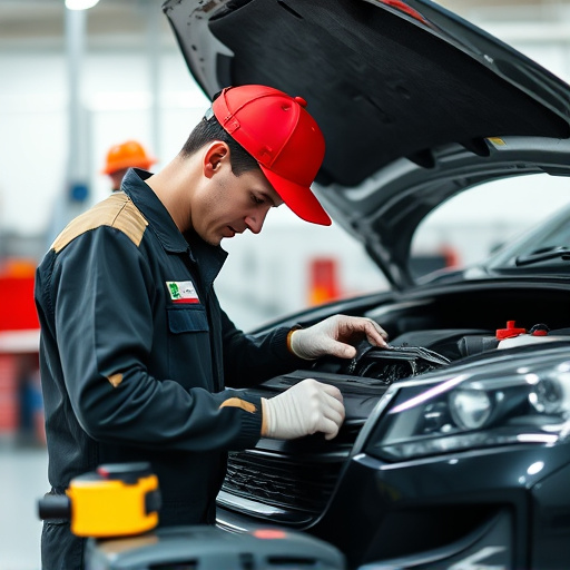 auto technician working