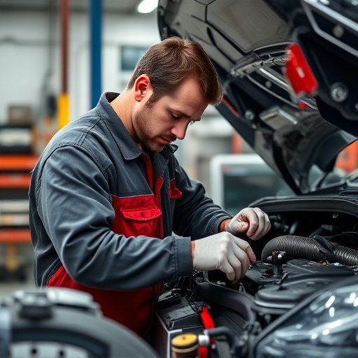 auto technician working