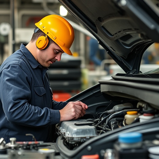 auto technician working