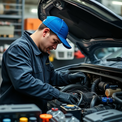 auto technician working