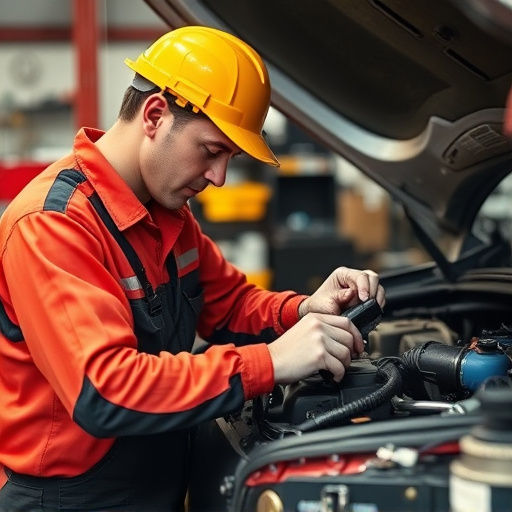 auto technician working
