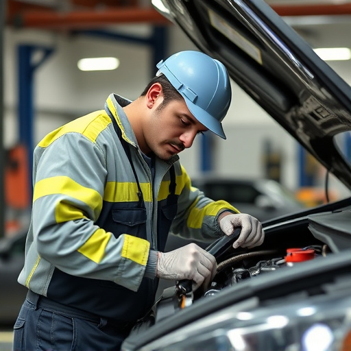 auto technician working