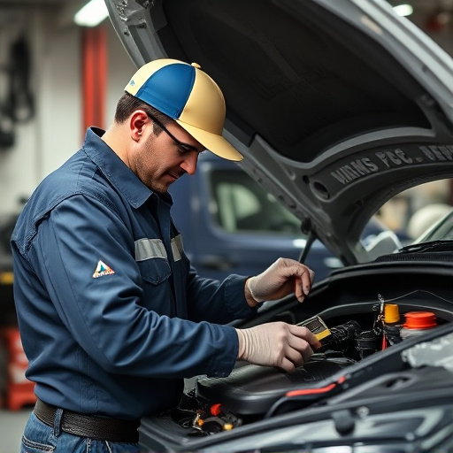 auto technician working