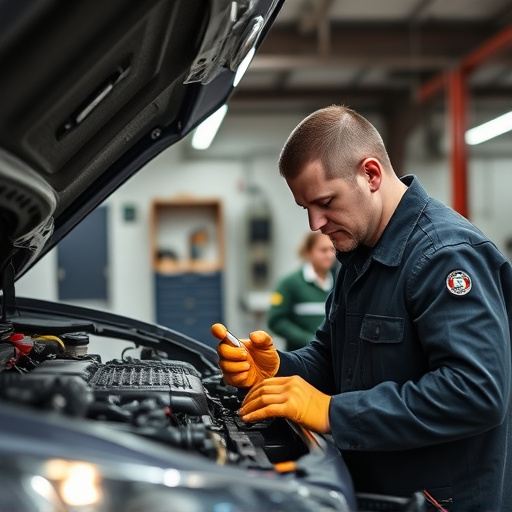 auto technician working