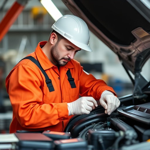 auto technician working