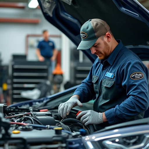 auto technician working
