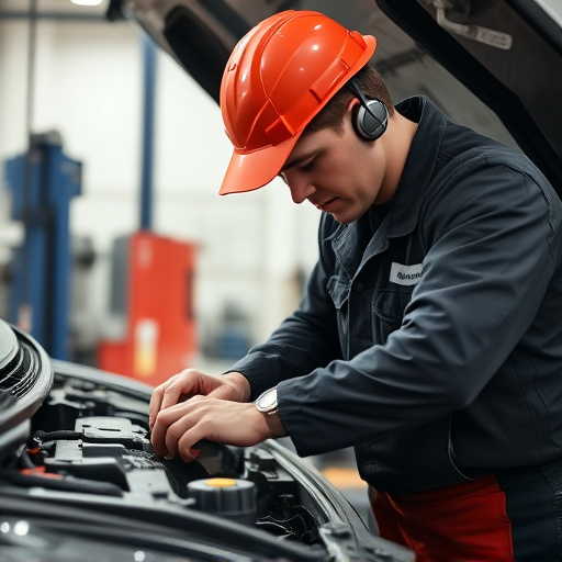 auto technician working