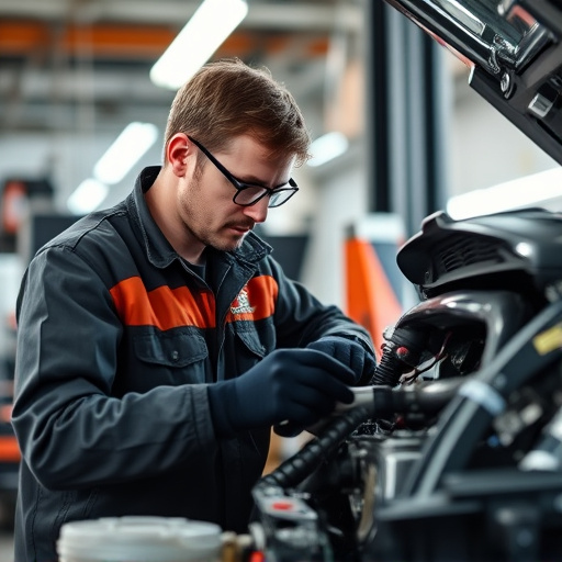 auto technician working