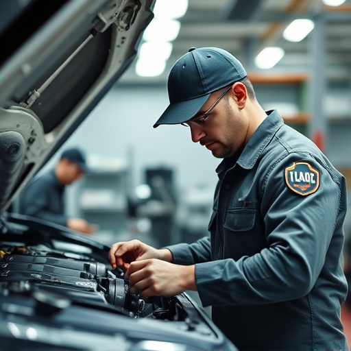 auto technician working