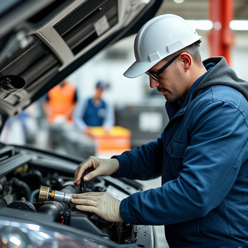 auto technician working