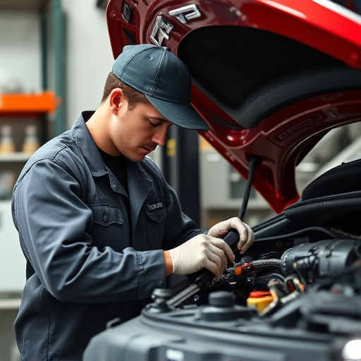 auto technician working