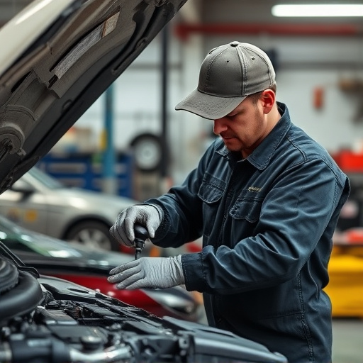 auto technician working