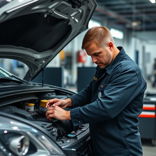auto technician working