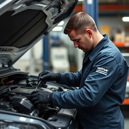 auto technician working