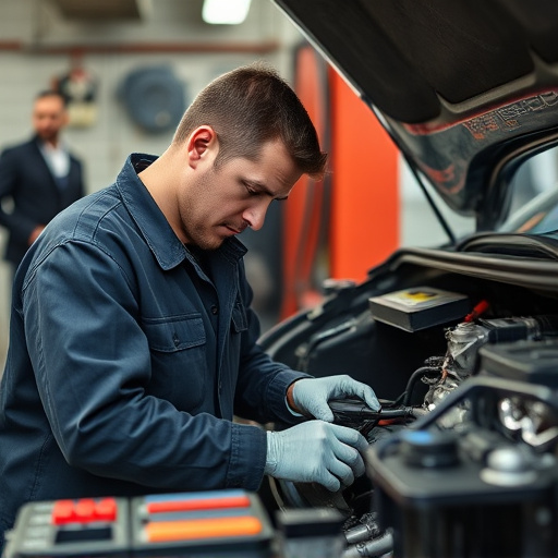 auto technician working